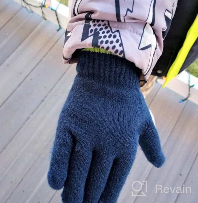 img 1 attached to 🧤 Stay Stylish and Warm with our Winter Lightning Designed Beanie Gloves for Boys! review by Christopher Scales