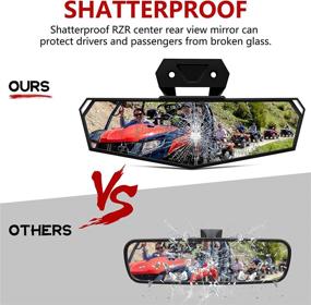 img 1 attached to 🔍 Enhanced Visibility: RERPRO RZR PRO XP Rear View Mirror for Polaris RZR PRO XP / 4 #2883763 - Center Convex High-Definition Race UTV Rearview Mirror (2020-2022 Compatible)