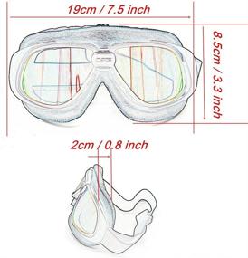 img 3 attached to 🏍️ evomosa Vintage Retro Pilot Style Motorcycle Cruiser Scooter Goggles: Classic Eyewear for the Ultimate Riding Experience