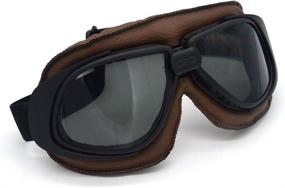 img 1 attached to 🏍️ evomosa Vintage Retro Pilot Style Motorcycle Cruiser Scooter Goggles: Classic Eyewear for the Ultimate Riding Experience