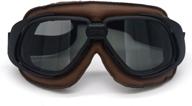 🏍️ evomosa vintage retro pilot style motorcycle cruiser scooter goggles: classic eyewear for the ultimate riding experience logo