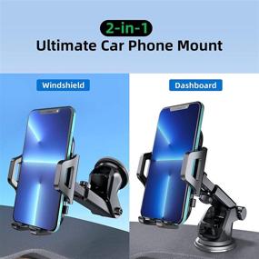 img 3 attached to 🚗 DUDAO Car Phone Holder - Powerful Adsorption Base for Dashboard - 360° Swivel, Adjustable - iPhone and Android Smartphone Compatibility - Sleek Black Design