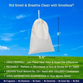 img 2 attached to SMELLEZE Reusable Elderly Odor Eliminator Deodorizer Pouch: Unmasking Old Age Odor with Scent-Free Technology for 150 Sq. Ft.