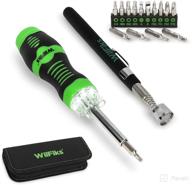 🧰 wilfiks 14 bit screwdriver set with led light + telescoping pick-up tool – high-strength ergonomic grip, multi-purpose screw driver kit, storage case included логотип