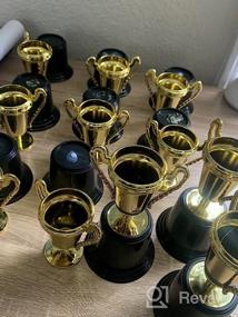 img 6 attached to 12 Pack 5 Inch Golden Metallic Plastic Trophies For Kids Boys Girls Competitions Awards Party Favors Props Classroom Rewards Prizes Games School Field Day