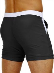 img 1 attached to Men'S Solid Basic Long Swim Trunks Board Shorts With Pockets - MAGNIVIT Swimwear Swimsuits
