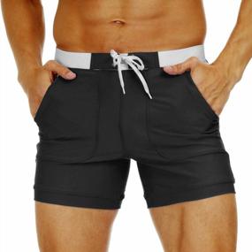 img 3 attached to Men'S Solid Basic Long Swim Trunks Board Shorts With Pockets - MAGNIVIT Swimwear Swimsuits