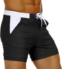 img 2 attached to Men'S Solid Basic Long Swim Trunks Board Shorts With Pockets - MAGNIVIT Swimwear Swimsuits