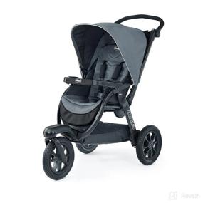 img 4 attached to 🏃 Chicco Activ3 Jogging Stroller - Eclipse: Sleek Grey Design for Active Parents