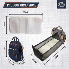 img 1 attached to Ultimate 3-in-1 Baby Diaper Bag Backpack: Changing Station, Bassinet & More!