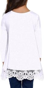 img 2 attached to Easisim Casual Sleeve Blouse T Shirt Girls' Clothing in Tops, Tees & Blouses