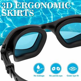 img 1 attached to 🏊 Polarized Swim Goggles - WIN.MAX Anti-Fog, UV Protection, Leak-Free, Clear Vision - Ideal for Men, Women, Adults, and Teens