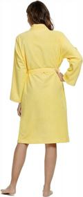 img 1 attached to Women'S Soft Terry Cloth Bathrobe - Lightweight Knee Length Robe By Vislivin