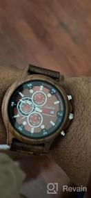 img 5 attached to Emibele Men'S Wooden Chronograph Watch With Date Display And Luminous Hands - Handmade Military Quartz Wristwatch With Three Sub-Dials For Casual Style.