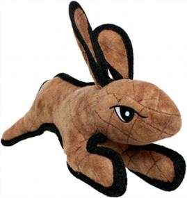 img 3 attached to TUFFY - World'S Tuffest Soft Dog Toy - Barnyard Brown Rabbit - Squeakers - Multiple Layers. Made Durable, Strong & Tough. Interactive Play (Tug, Toss & Fetch). Machine Washable & Floats