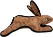 tuffy - world's tuffest soft dog toy - barnyard brown rabbit - squeakers - multiple layers. made durable, strong & tough. interactive play (tug, toss & fetch). machine washable & floats logo
