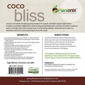 img 2 attached to Organic Coco Bliss Coconut Coir Pith: Ideal Substrate For Your Garden – Low EC And PH, 100% Organic And OMRI Listed (40 Lbs)