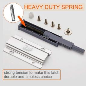 img 3 attached to Secure Your Cabinets With Jiayi Heavy-Duty Metal Door Catches - Double Push To Open Latch For Convenient Drawer Closure And Cabinet Hardware