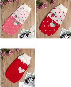 img 1 attached to 🍓 Winter Warm Pet Clothes – Red Strawberry Cat Sweater Knitwear, Turtleneck Dog Sweaters for Kittens and Puppies (Size 10)