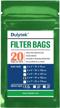 dulytek double-stitched nylon filter bags - 20 pack, 25 micron, 2" x 6", guaranteed no blowouts logo