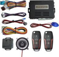 🔑 enhance your car's security and convenience with banvie keyless entry alarm system, remote engine starter, and push to start ignition kit button логотип