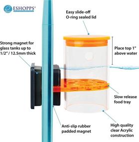 img 1 attached to 🐟 Eshopps EZ Feeder Fish Food Dispenser with Powerful Anti-Slip Magnet and Submerged Slow Release Feeding Chamber