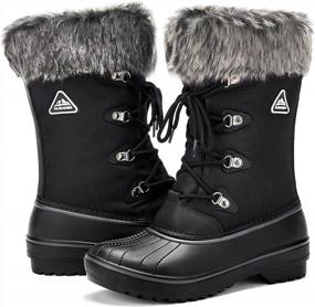 img 4 attached to Stay Cozy With ALEADER Women'S Faux Fur Lined Winter Boots For Cold Weather