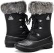 stay cozy with aleader women's faux fur lined winter boots for cold weather logo
