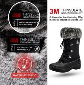 img 3 attached to Stay Cozy With ALEADER Women'S Faux Fur Lined Winter Boots For Cold Weather