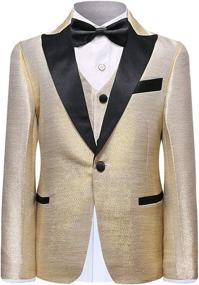 img 3 attached to 🤵 Tuxedo Festive Pieces Blazer: The Perfect Wedding Attire for Boys - Clothing, Suits & Sport Coats