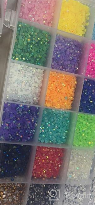 img 1 attached to Nibiru 28800Pcs Resin Flatback Rhinestones Kit, Jelly Rhinestones Mixed Color Round Shape For Nail Crafts Tumbler Non-Hotfix 2Mm, 3Mm, 4Mm, 5Mm review by Julie Phillips