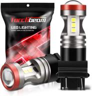 torchbeam 3157 led light bulbs 3600 lumens with projector error-free for reverse back up lights, daytime running lights (drl), brake lights – compatible with 3156, 3057, 3056, 4157 – 6500k xenon white (pack of 2) логотип