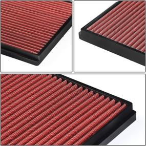 img 2 attached to 🔴 [Washable] High Flow Drop-In Panel Cabin Air Filter | Compatible with Acura MDX, TSX, TL, Honda Accord, Civic, Pilot, CR-V | Red | Pack of 1