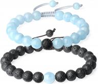 his and hers onyx stone couple bracelets by amorwing logo