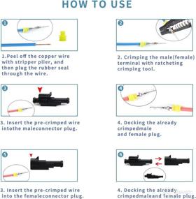 img 1 attached to 🔌 Waterproof Automotive Electrical Connector Terminals Kit - 708Pcs, 43 Kits, Male & Female Pin, Car Motorcycle Marine Truck Boat