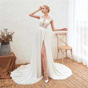 img 3 attached to Heartgown Chiffon Wedding Spagetti Backless Women's Clothing at Dresses