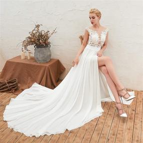 img 2 attached to Heartgown Chiffon Wedding Spagetti Backless Women's Clothing at Dresses