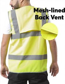 img 2 attached to Stay Safe And Visible With Custom Kolossus Safety Vests - Customize With Your Logo In Yellow And Orange