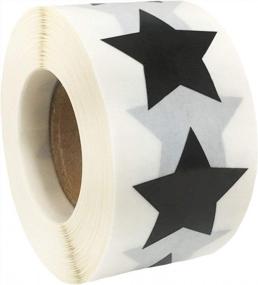 img 2 attached to 500 Adhesive Labels 1 Inch Black Star Shape Stickers