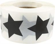 500 adhesive labels 1 inch black star shape stickers logo