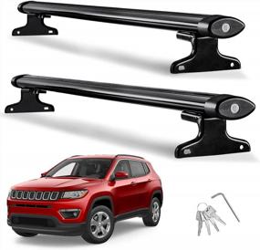 img 4 attached to Jeep Compass Roof Rack Cross Bars For Versatile Luggage And Bike Transport - AUTOSAVER88