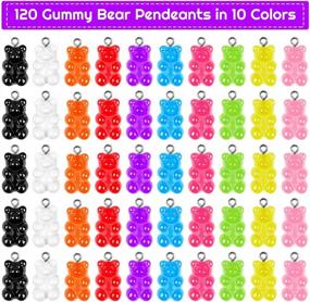img 2 attached to Gummy Bear Charm Kit: 120 Resin Pendants And 190 Jump Rings - DIY Jewelry, Earrings, Necklace, Bracelet, Keychain, And Christmas Ornaments