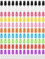набор подвесок gummy bear: 120 подвесок из смолы и 190 колец для прыжков - diy украшения, серьги, колье, браслет, брелок и рождественские украшения логотип