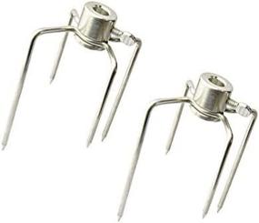 img 3 attached to Onlyfire 6007 Stainless Steel Grill Rotisserie Meat Forks - Fits 5/16" Square Spit Rods (1-Pair)