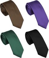 tc040e men's skinny neckties in 4 colors - narrow accessories for men in ties, cummerbunds & pocket squares логотип