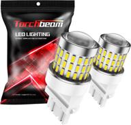 🔦 torchbeam 3157 led bulbs, ultra bright 3156 3056 3057 4157 4057 3457 reverse led bulbs, 6000k 3000 lumens backup light bulb, tail brake parking drl lights bulbs replacement, pack of 2 логотип