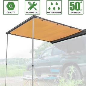 img 3 attached to Stay Covered Anywhere With HULKMAN'S Vehicle Side Awning - 8.2'L X 8.2'W Size