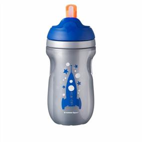 img 3 attached to Tommee Tippee Insulated Straw Sippy Cup Tumbler 12+ Months, Blue & Silver – 2 Pack For Toddlers