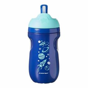 img 2 attached to Tommee Tippee Insulated Straw Sippy Cup Tumbler 12+ Months, Blue & Silver – 2 Pack For Toddlers