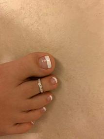 img 3 attached to Стильные и прочные золотые и серебряные кольца на пальцы ног для женщин от QWALIT